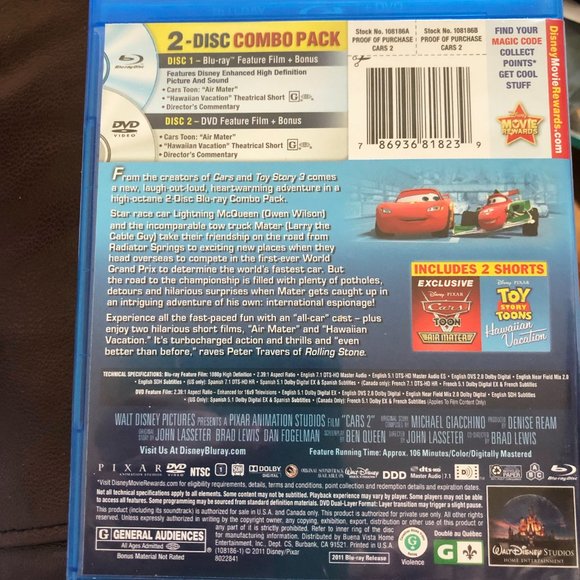 Cars 2 Disney Pixar Curtains, Comforter and Sheet set for Twin size bed. - Picture 14 of 16